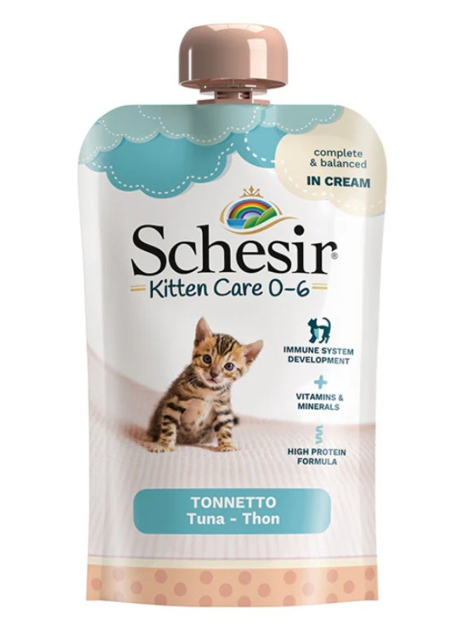 شيسر كيتن كير (0-6 أشهر) – كريم التونة – طعام رطب متكامل ومتوازن للقطط الصغيرة – غني بالبروتين ودعم المناعة – 150 جم - Image 1